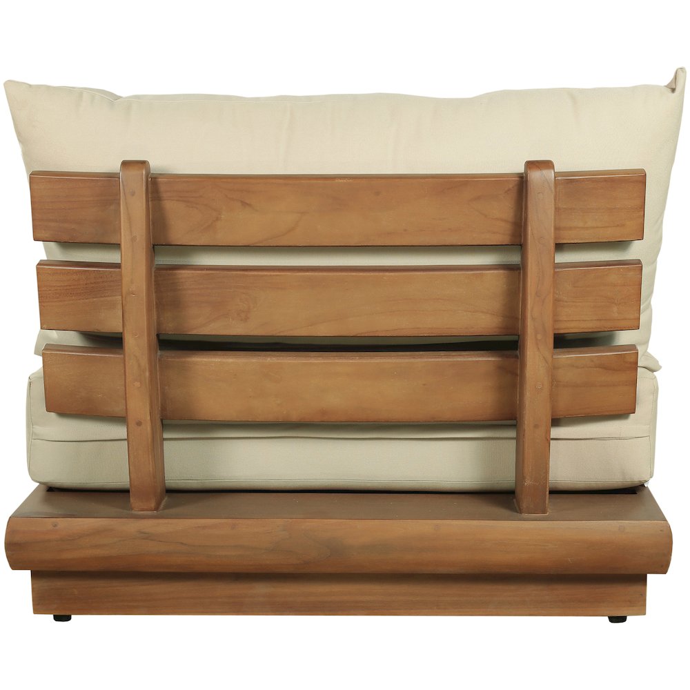 Mirella Tan Water Resistant Fabric Patio Armless Chair