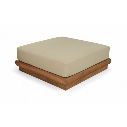Mirella Tan Water Resistant Fabric Patio Ottoman