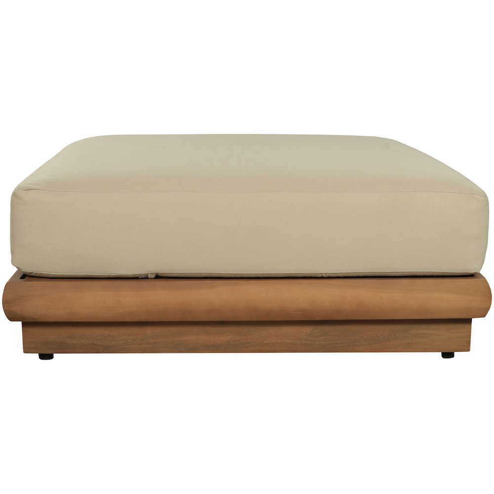 Mirella Tan Water Resistant Fabric Patio Ottoman