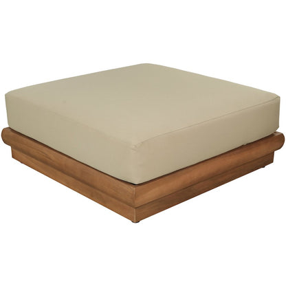 Mirella Tan Water Resistant Fabric Patio Ottoman