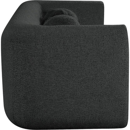 Abbington Black Boucle Fabric Loveseat