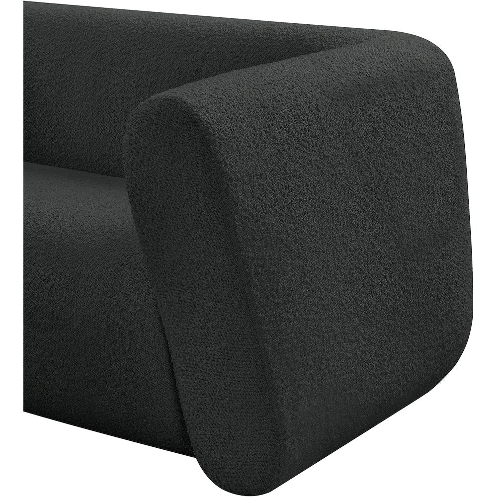Abbington Black Boucle Fabric Sofa