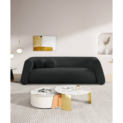 Abbington Black Boucle Fabric Sofa