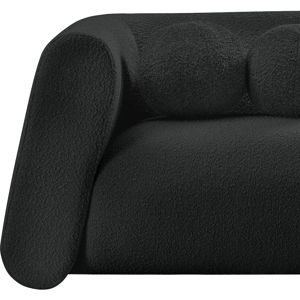Abbington Black Boucle Fabric Sofa