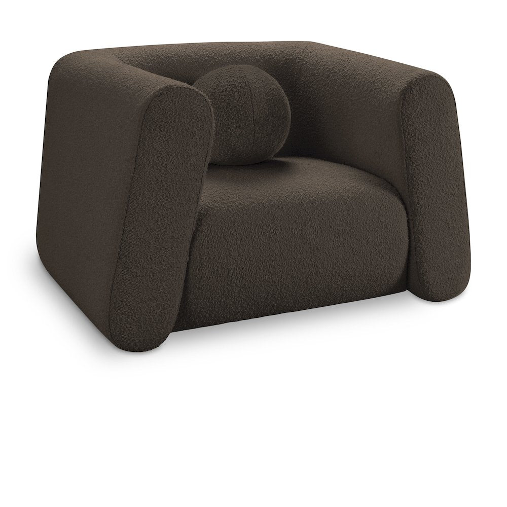 Abbington Brown Boucle Fabric Chair