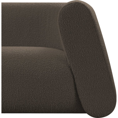 Abbington Brown Boucle Fabric Loveseat
