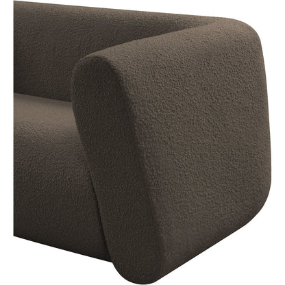 Abbington Brown Boucle Fabric Loveseat
