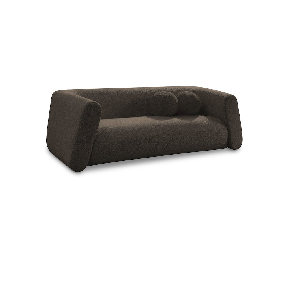 Abbington Brown Boucle Fabric Sofa