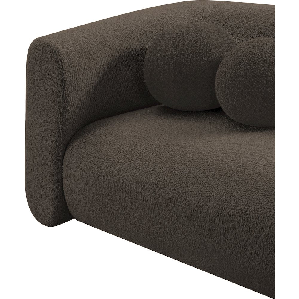 Abbington Brown Boucle Fabric Sofa