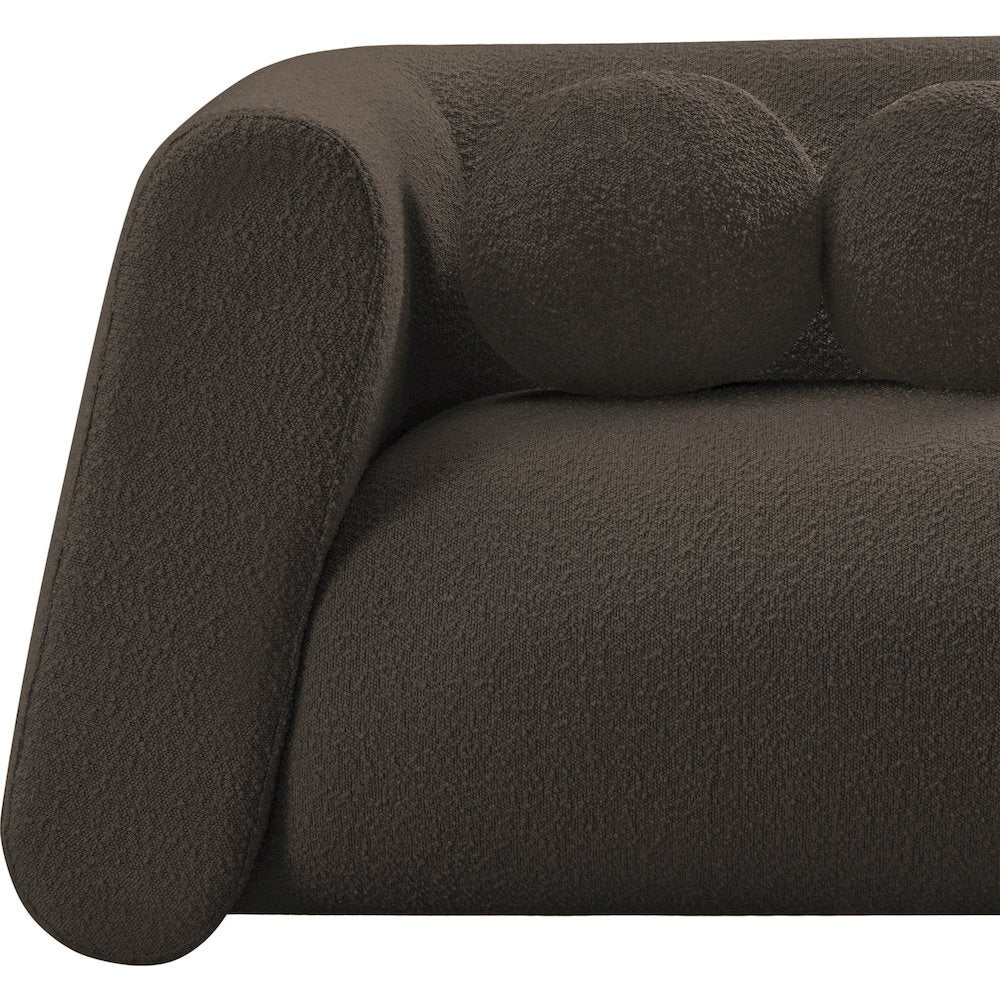Abbington Brown Boucle Fabric Sofa