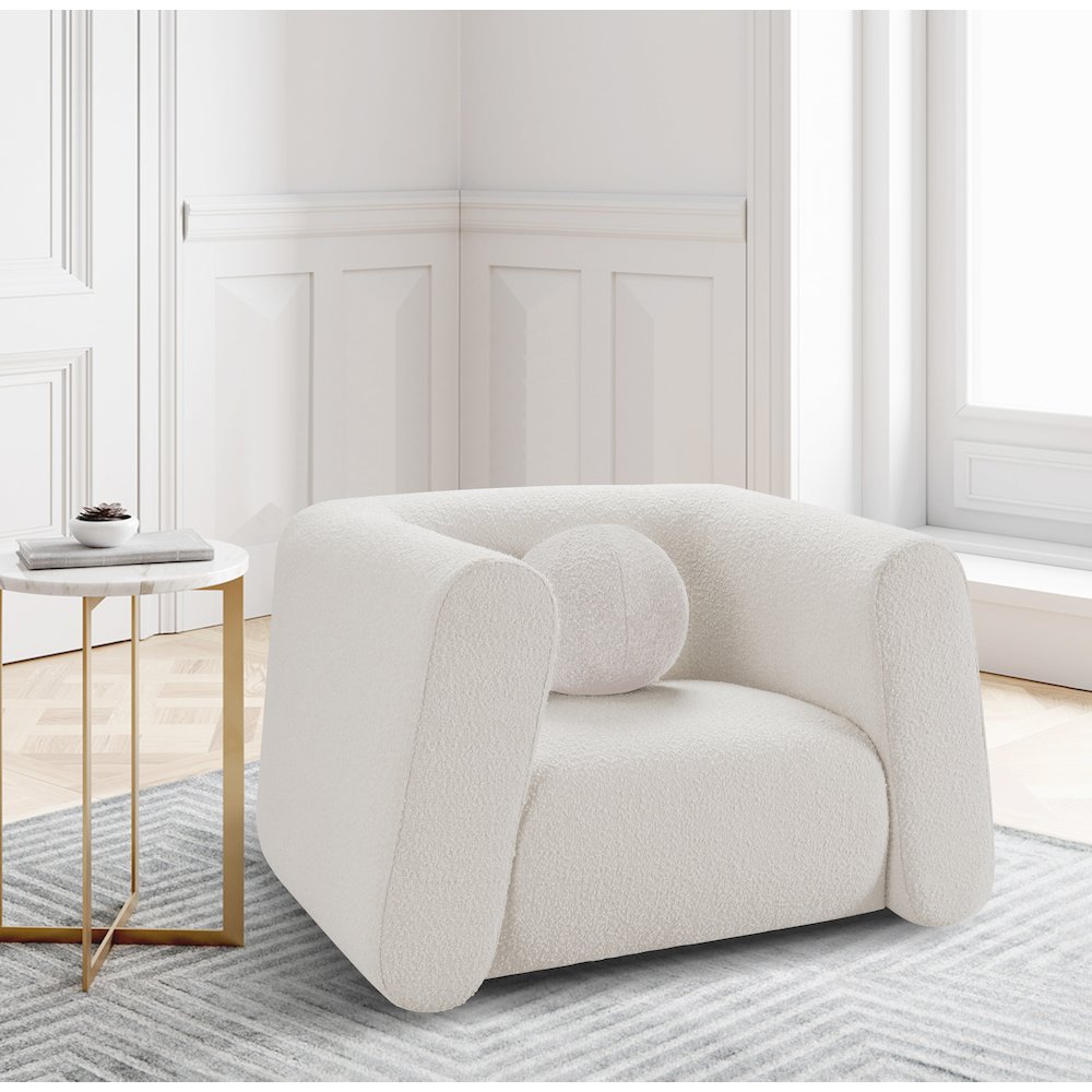 Abbington Cream Boucle Fabric Chair