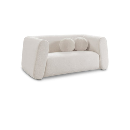 Abbington Cream Boucle Fabric Loveseat