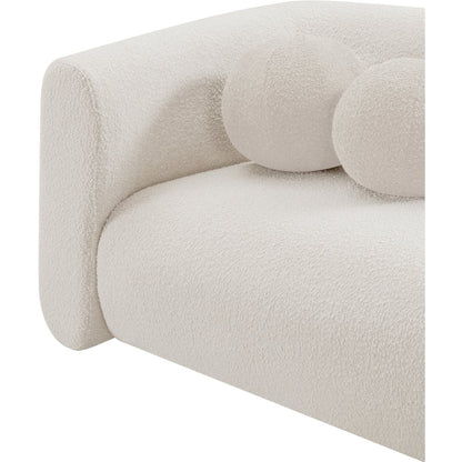 Abbington Cream Boucle Fabric Loveseat