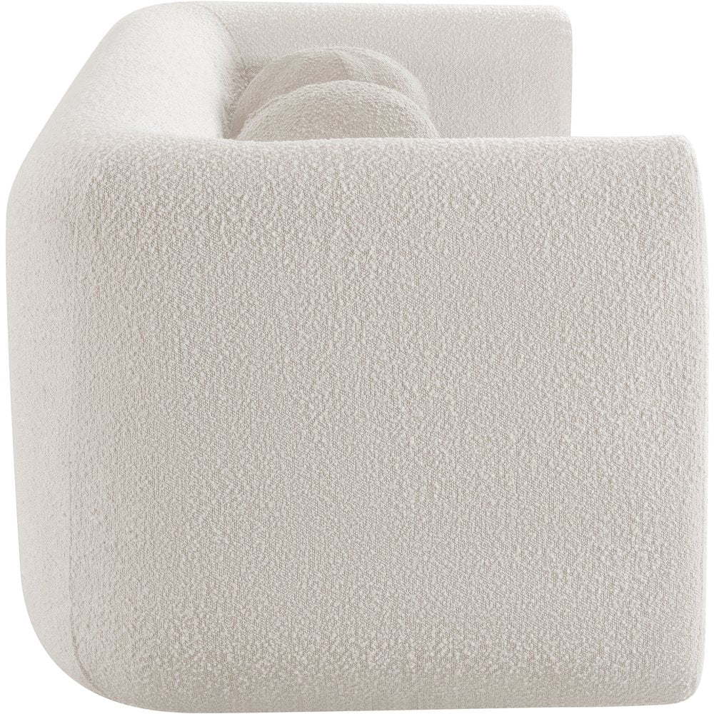 Abbington Cream Boucle Fabric Loveseat