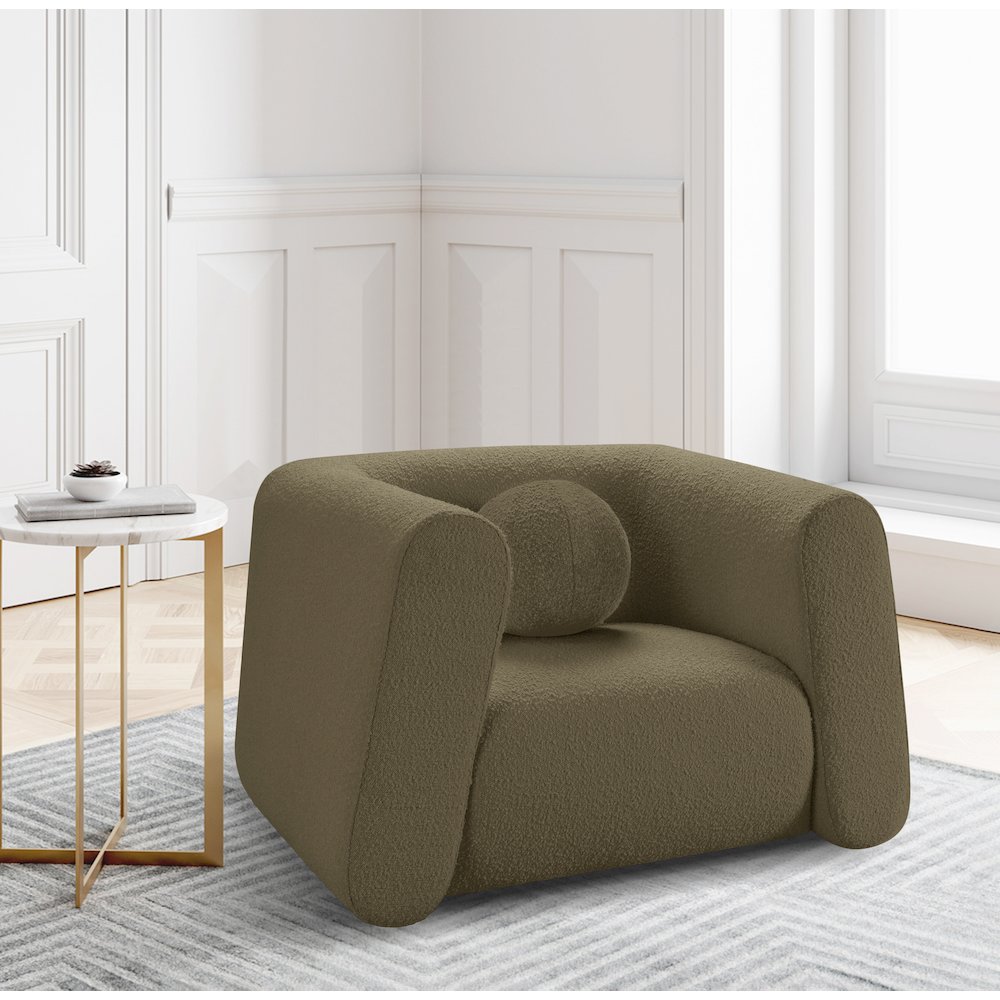 Abbington Olive Boucle Fabric Chair