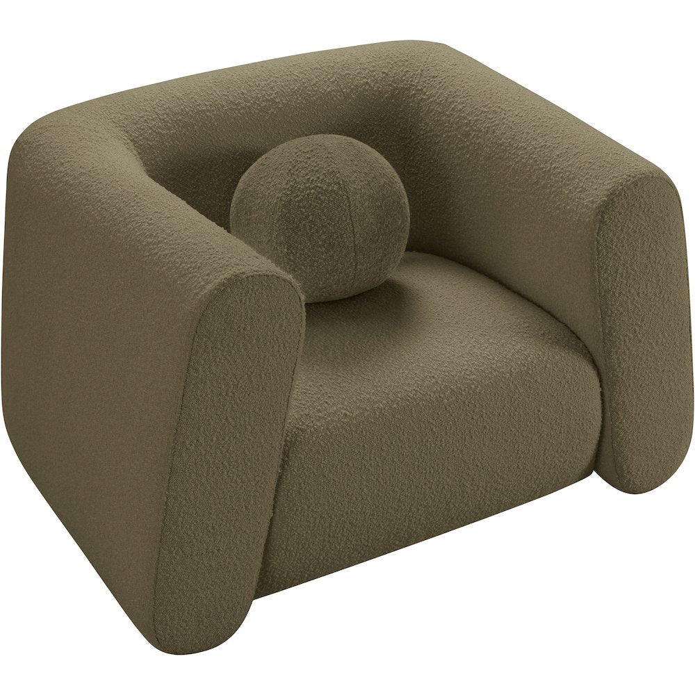 Abbington Olive Boucle Fabric Chair