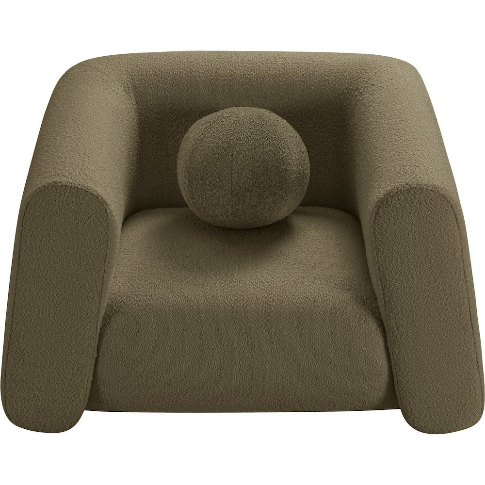 Abbington Olive Boucle Fabric Chair