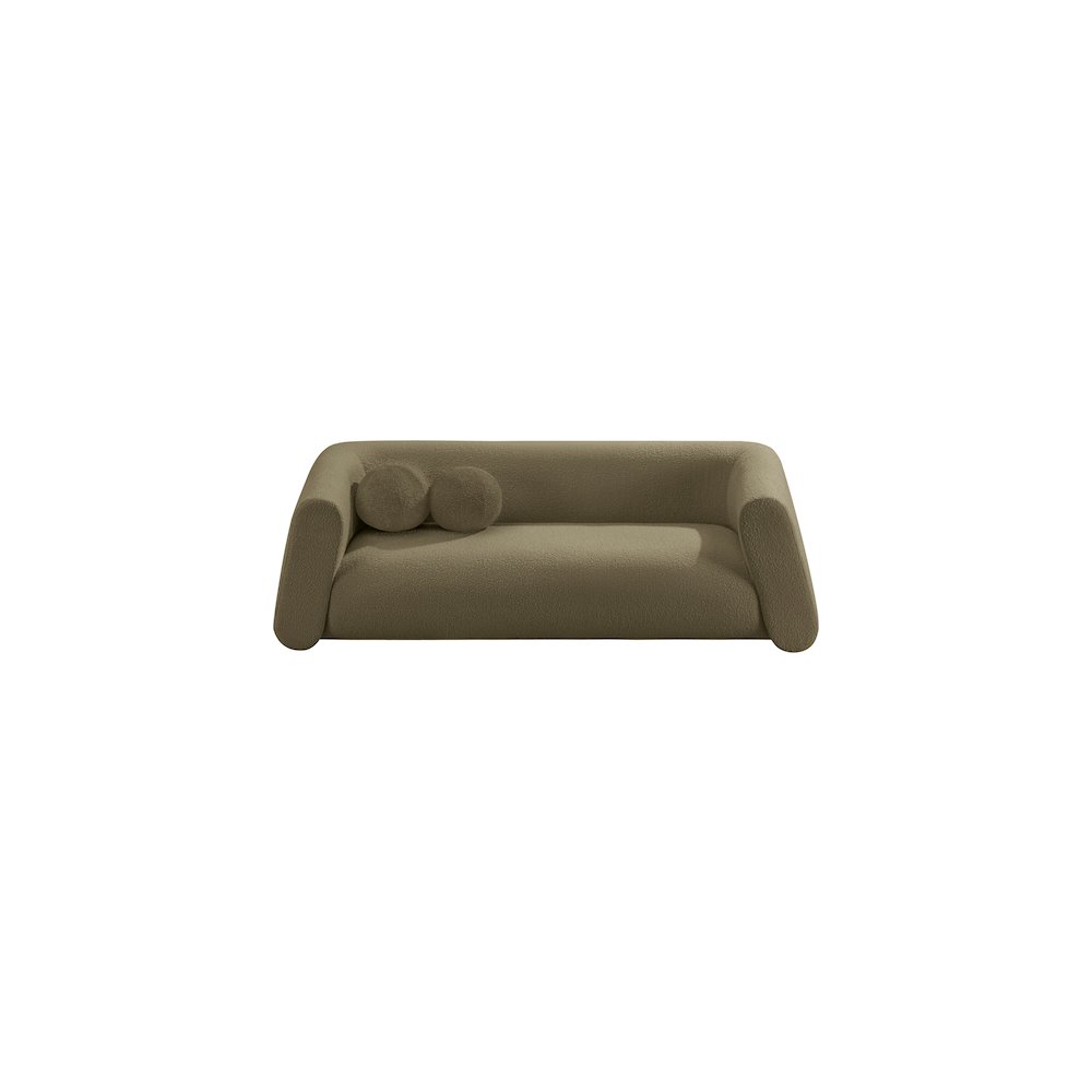 Abbington Olive Boucle Fabric Sofa