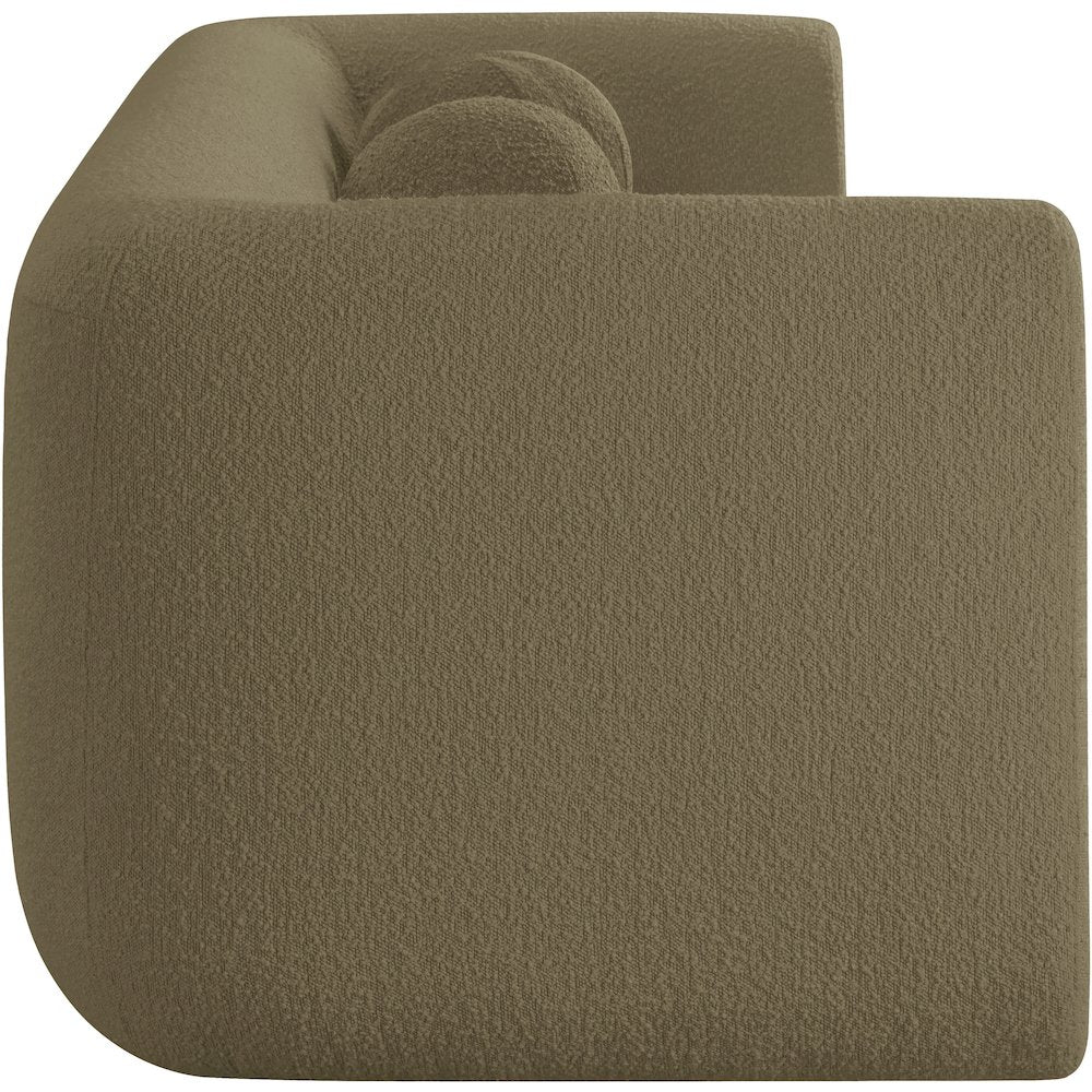 Abbington Olive Boucle Fabric Sofa