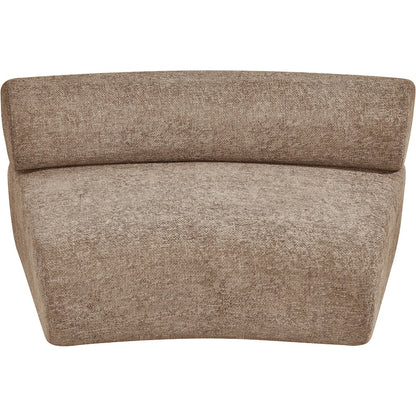 Bale Brown Chenille Fabric Upholstered Modular Armless Chair