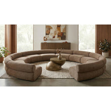 Bale 202" Brown Chenille Fabric Upholstered 10 pc. Modular Sectional