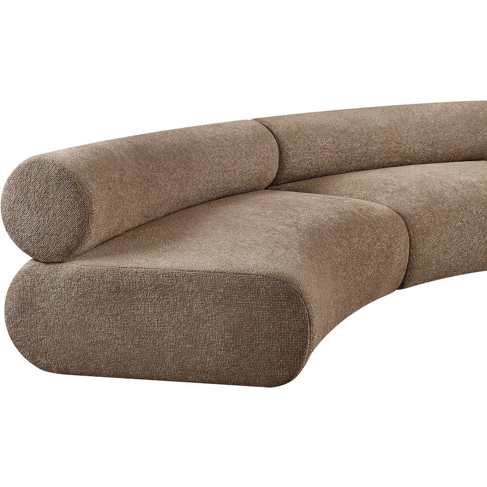 Bale 108" Brown Chenille Fabric Upholstered 2 pc. Modular Sectional