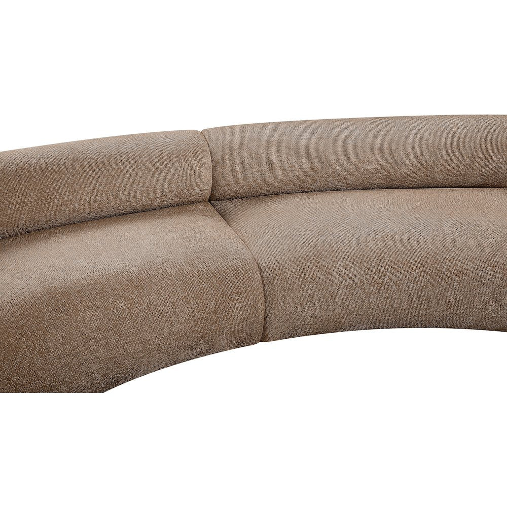 Bale 108" Brown Chenille Fabric Upholstered 2 pc. Modular Sectional