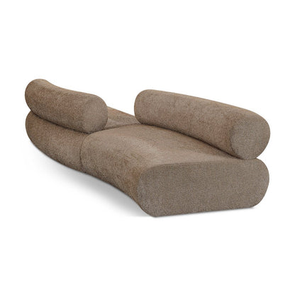 Bale 108" Brown Chenille Fabric Upholstered 2 pc. Modular Sectional