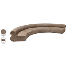 Bale 183" Brown Chenille Fabric Upholstered 4 pc. Modular Sectional