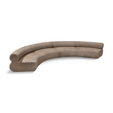 Bale 183" Brown Chenille Fabric Upholstered 4 pc. Modular Sectional