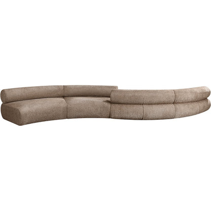Bale 202" Brown Chenille Fabric Upholstered 4 pc. Modular Sectional