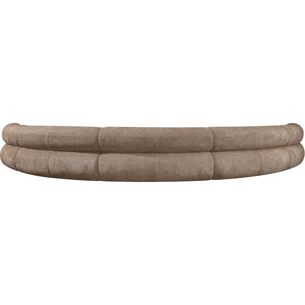 Bale 202" Brown Chenille Fabric Upholstered 5 pc. Modular Sectional
