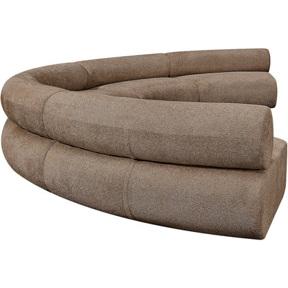 Bale 202" Brown Chenille Fabric Upholstered 5 pc. Modular Sectional