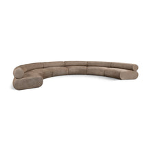 Bale 202" Brown Chenille Fabric Upholstered 6 pc. Modular Sectional