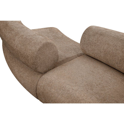 Bale 280" Brown Chenille Fabric Upholstered 6 pc. Modular Sectional