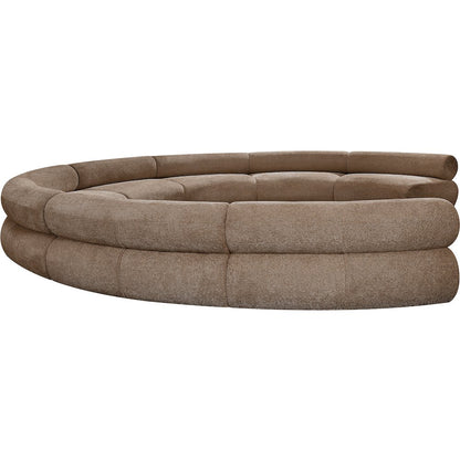 Bale 202" Brown Chenille Fabric Upholstered 8 pc. Modular Sectional
