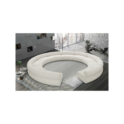 Bale Cream Chenille Fabric Modular Sofa