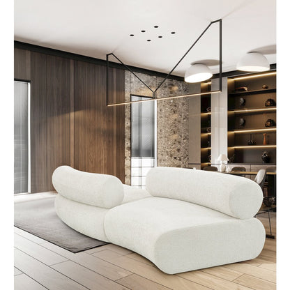 Bale Cream Chenille Fabric Modular Sofa