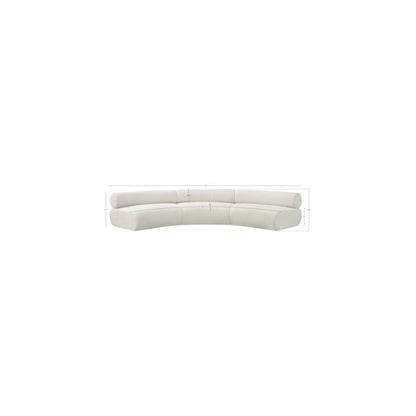 Bale Cream Chenille Fabric Modular Sofa