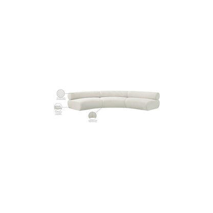 Bale Cream Chenille Fabric Modular Sofa