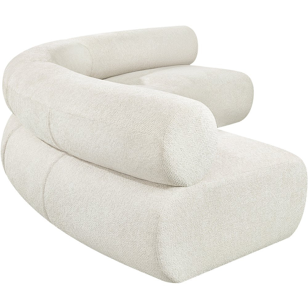Bale Cream Chenille Fabric Modular Sofa
