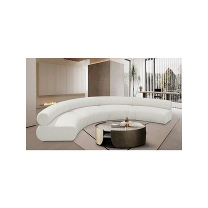Bale Cream Chenille Fabric Modular Sofa