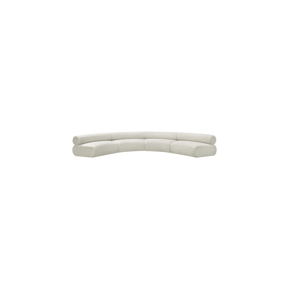 Bale Cream Chenille Fabric Modular Sofa