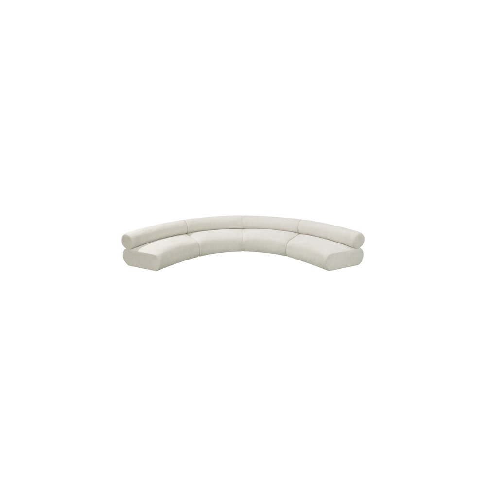 Bale Cream Chenille Fabric Modular Sofa