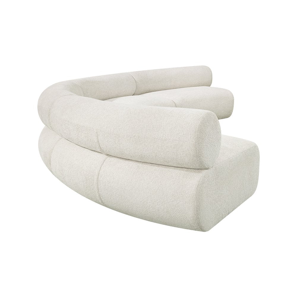 Bale Cream Chenille Fabric Modular Sofa