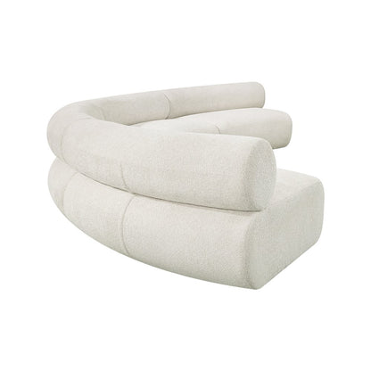 Bale Cream Chenille Fabric Modular Sofa
