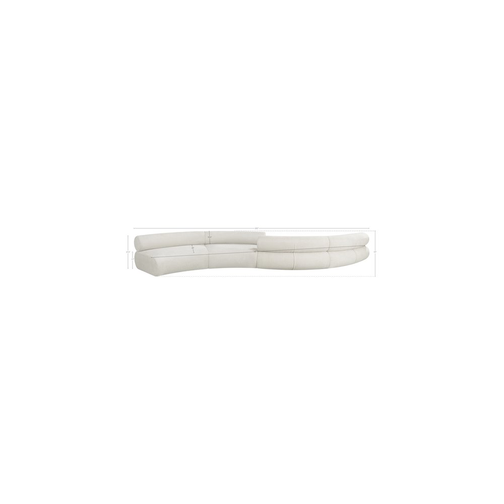 Bale Cream Chenille Fabric Modular Sofa