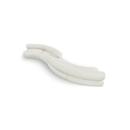 Bale Cream Chenille Fabric Modular Sofa
