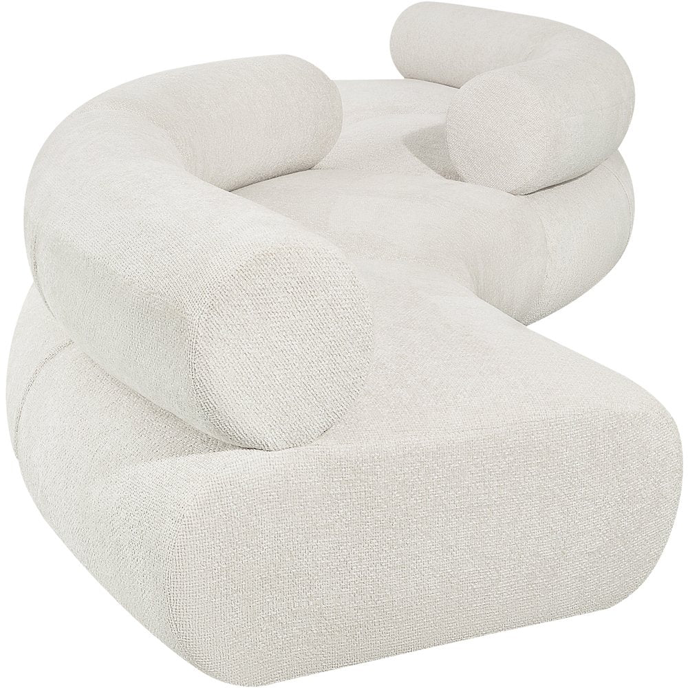 Bale Cream Chenille Fabric Modular Sofa