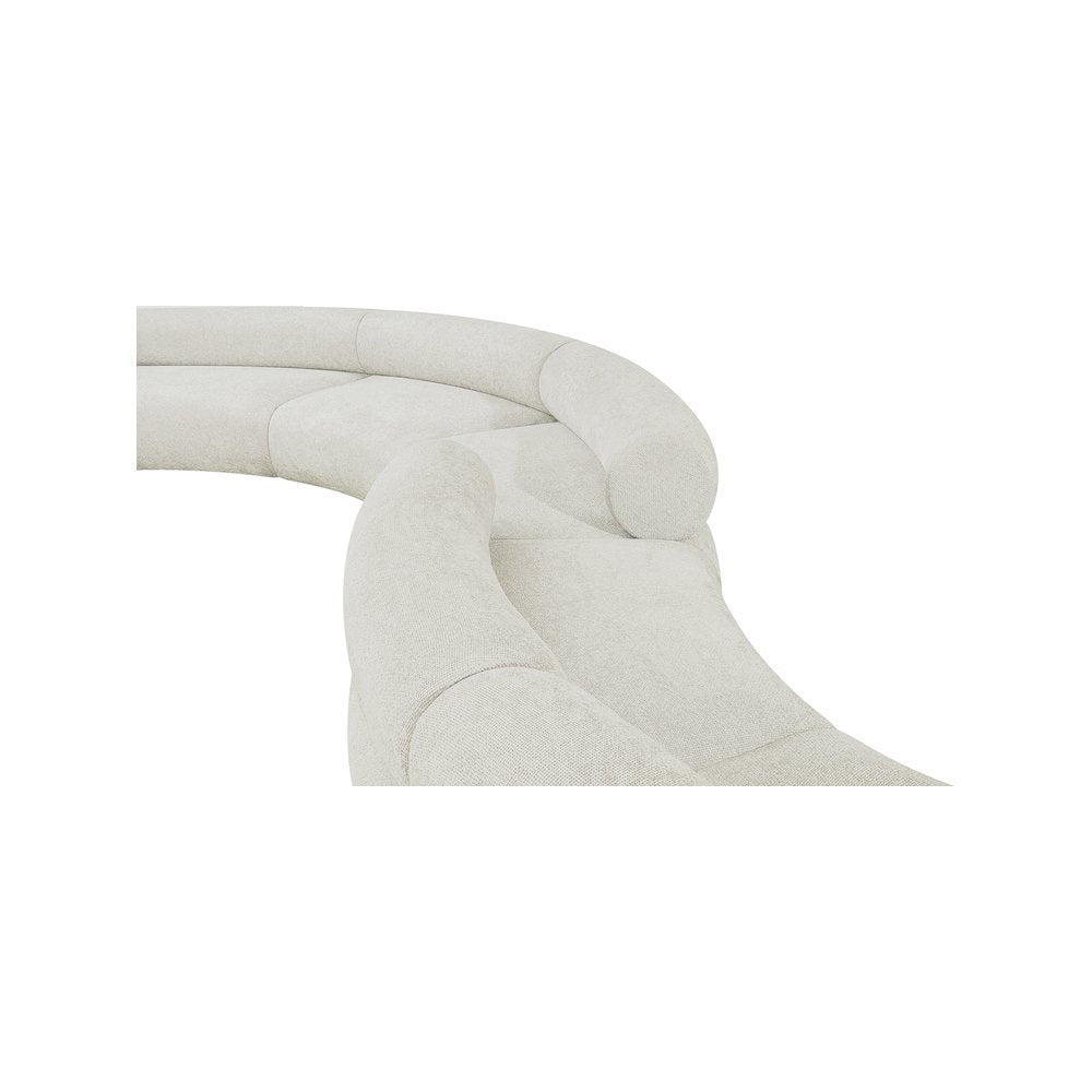 Bale Cream Chenille Fabric Modular Sofa